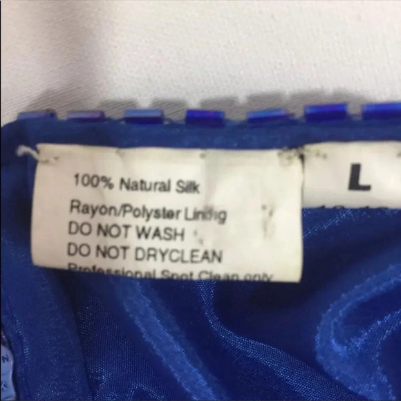 Silky Nites Vintage Sequin 80s Silk Dress - Picture 7 of 9